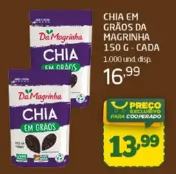 Cooper Chia em grãos da magrinha oferta