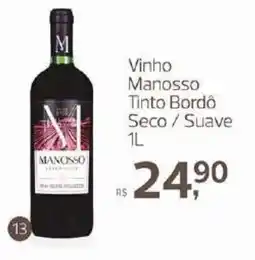 Supermercados Jau Serve Vinho Manosso Tinto Bordô Seco / Suave oferta