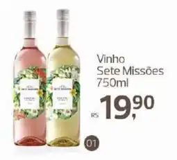Supermercados Jau Serve Vinho Sete Missões oferta