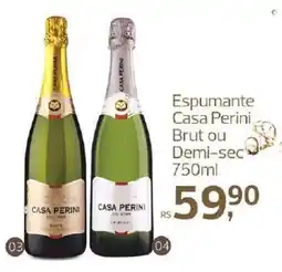 Supermercados Jau Serve Espumante casa perini brut ou demi-sec oferta