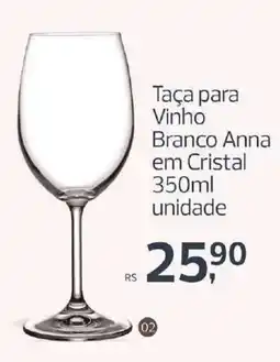 Supermercados Jau Serve Taça para Vinho Branco Anna em Cristal oferta