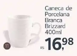 Supermercados Jau Serve Caneca de Porcelana Branca Brizzard oferta