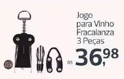 Supermercados Jau Serve Jogo para Vinho Fracalanza 3 Peças oferta