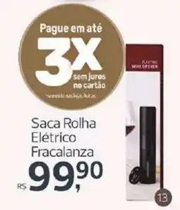 Supermercados Jau Serve Saca Rolha Elétrico Fracalanza oferta