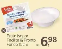 Supermercados Jau Serve Prato isopor facilita & pronto fundo 15cm oferta