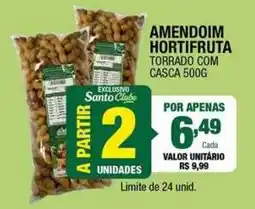 Santo Supermercados Amendoim hortifruta torrado com casca oferta