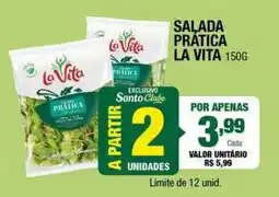 Santo Supermercados salada prática la vita oferta