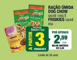 Santo Supermercados Ração úmida dog chow sachê oferta