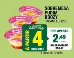 Santo Supermercados sobremesa pudim boozy caramelo oferta