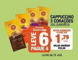 Santo Supermercados Cappuccino 3 corações oferta