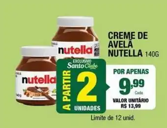 Santo Supermercados creme de avela nutella oferta