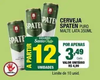Santo Supermercados Cerveja spaten puro malte oferta