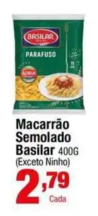 Santo Supermercados Macarrão Semolado Basilar oferta