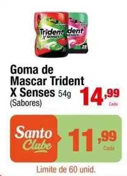 Santo Supermercados Goma de Mascar Trident X Senses oferta