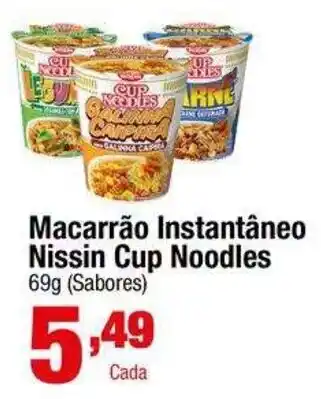 Santo Supermercados Macarrão Instantâneo Nissin Cup Noodles oferta