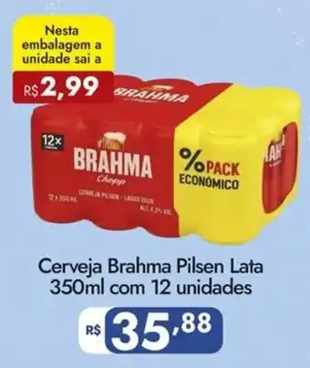Cerveja brahma pilsen lata