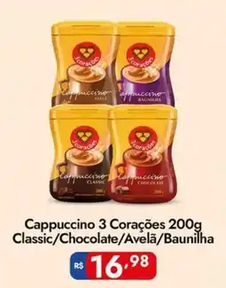 Supermercados Rondon Cappuccino 3 Corações classic/chocolate/avelã/baunilha oferta