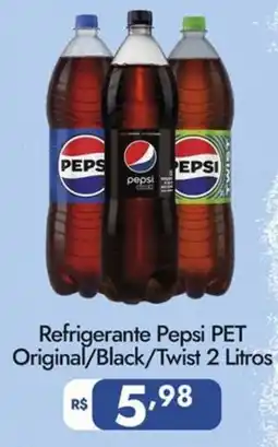Supermercados Rondon Refrigerante pepsi pet original/black/twist 2 litros oferta
