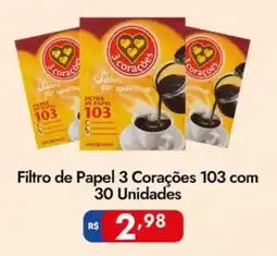 Supermercados Rondon Filtro de Papel 3 Corações 103 oferta