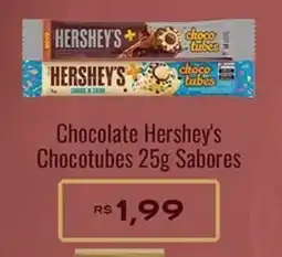 Supermercados Rondon Chocolate hershey's choco tubes 25g sabores oferta