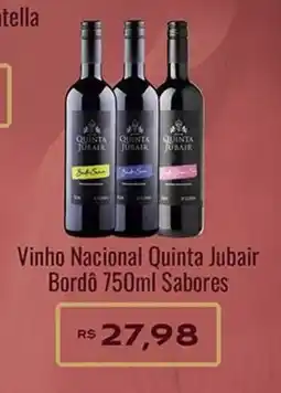 Supermercados Rondon Vinho Nacional Quinta Jubair Bordô Sabores oferta