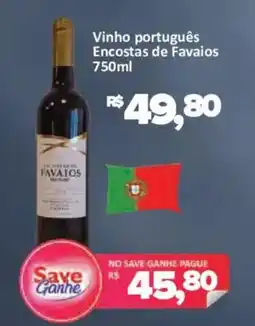 Supermercados Savegnago Vinho português Encostas de Favaios oferta