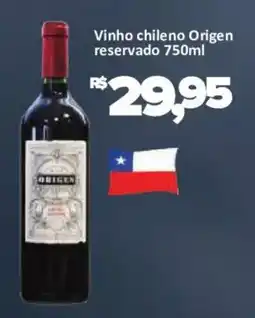 Supermercados Savegnago Vinho chileno Origen reservado oferta