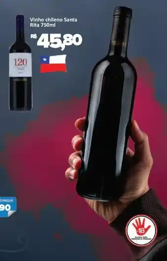 Supermercados Savegnago Vinho chileno Santa Rita oferta