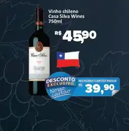 Supermercados Savegnago Vinho chileno Casa Silva Wines oferta