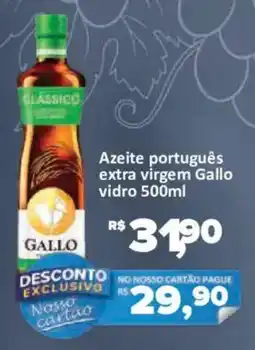Supermercados Savegnago Azeite português extra virgem gallo vidro oferta