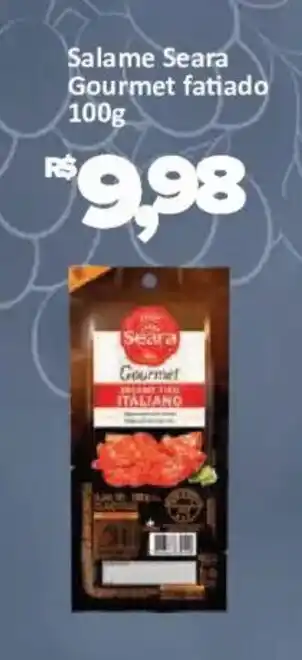 Supermercados Savegnago Salame seara gourmet fatiado oferta