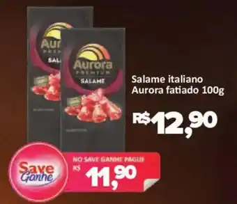 Supermercados Savegnago Salame italiano aurora fatiado oferta
