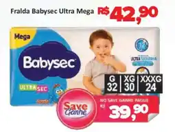 Supermercados Savegnago Fralda babysec ultra mega oferta