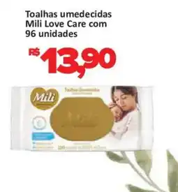Supermercados Savegnago Toalhas umedecidas Mili Love Care oferta