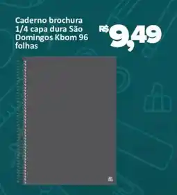 Supermercados Savegnago Caderno brochura 1/4 capa dura São Domingos Kbom oferta