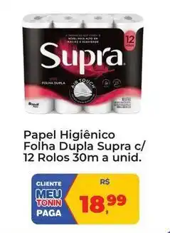Tonin Superatacado Supra - papel higiênico folha dupla oferta