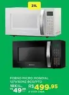 DB Supermercados Mondial - forno micro 127v/60hz bco/pto oferta