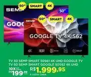 DB Supermercados Smart - tv 50 semp smart 50s61 4k uhd google tv oferta