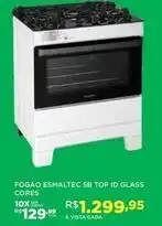 DB Supermercados Esmaltec - fogao 5b top id glass cores oferta
