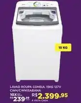 DB Supermercados Consul - lavad roupa 15kg 127v cwh/cwn15abana 10x oferta