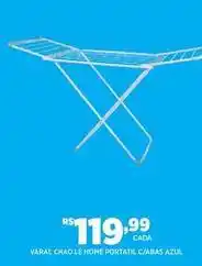 DB Supermercados Home - varal chao le portatil c/abas azul oferta