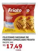 Assaí Atacadista Friato - filezinho sassami de frango congelado oferta