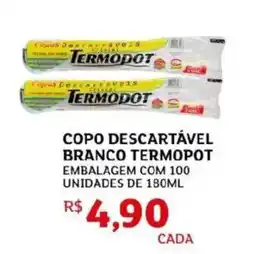Assaí Atacadista Termopot - copo descartável branco oferta