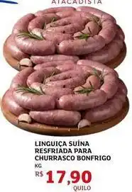 Assaí Atacadista Linguiça suína resfriada para churrasco bonfrigo oferta