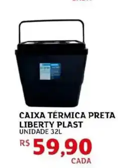 Assaí Atacadista Caixa térmica preta liberty plast oferta