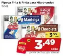 Rede Vivo Pipoca fritz & frida para micro-ondas oferta