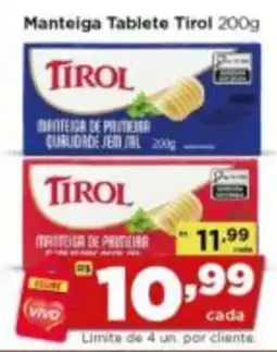 Rede Vivo Manteiga Tablete Tirol oferta
