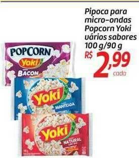 Comper Pipoca Para Micro-ondas Popcorn Yoki Vários Sabores oferta