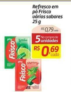Comper Refresco Em Pó Frisco Vários Sabores oferta