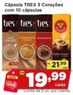 Rede Vivo Cápsula tres 3 corações oferta